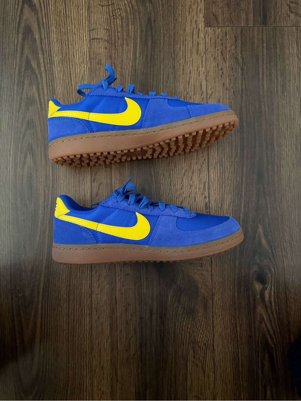 Nike Blue and Yellow Low-Top Sneakers